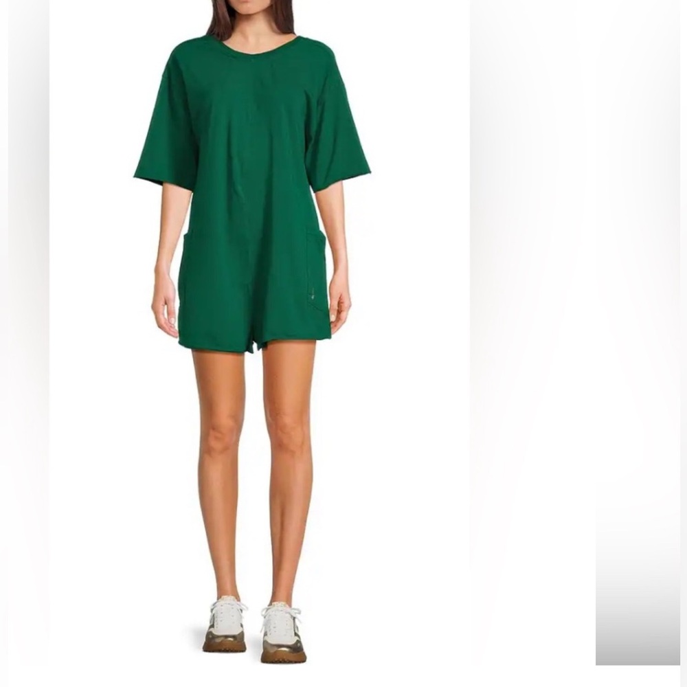 FP Movement Hot Shot GreenV Back Tee Romper!